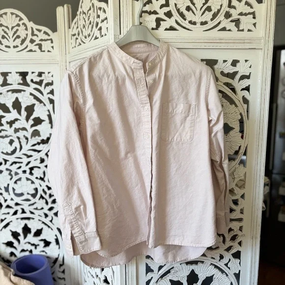 Muji Washed Oxford Stand Collar shirt - Picture 1 of 3